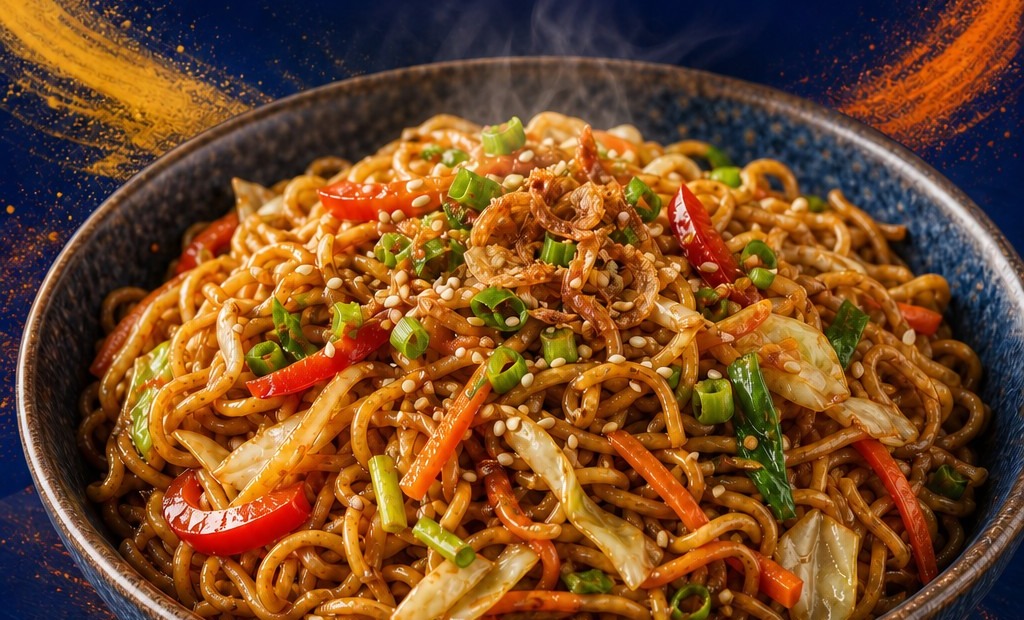 Hausgemachtes Mie Goreng nach Indonesischer Art – Mittagstisch im Soul-Food.kitchen Bistro Lüdinghausen
